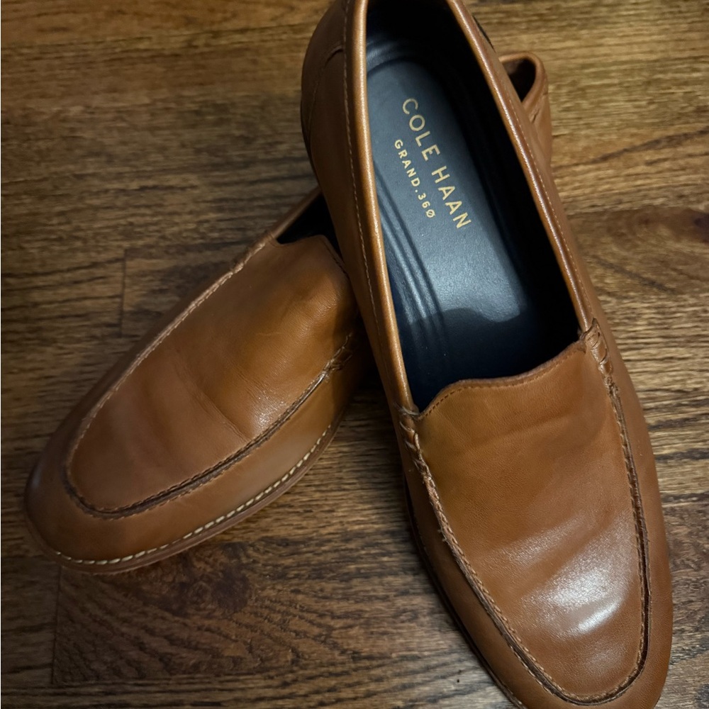Cole Haan Men's Tan Leather Slip-Ons